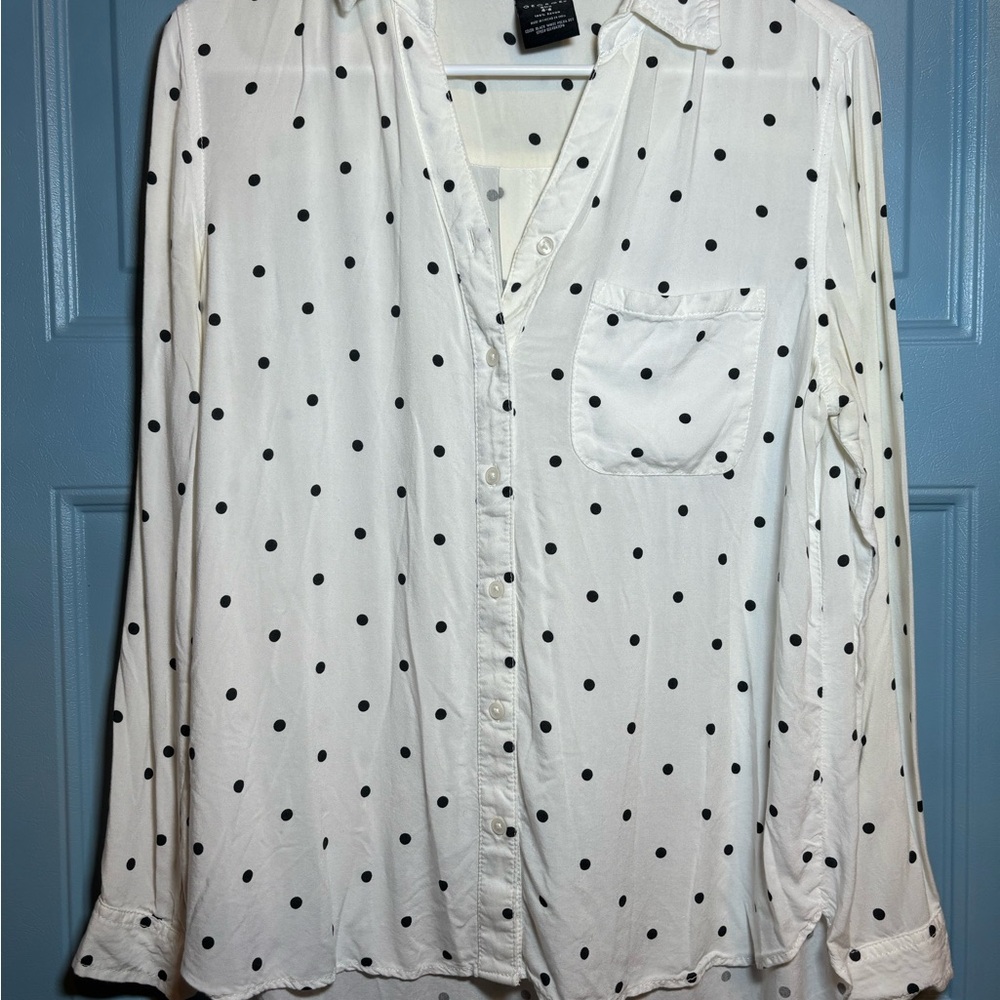 White Polka Dot soft cotton Shirt